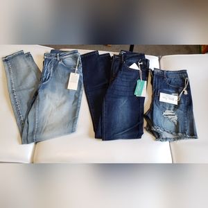 NWT size 6 Grace and Lace Jeans (2) and shorts (1)